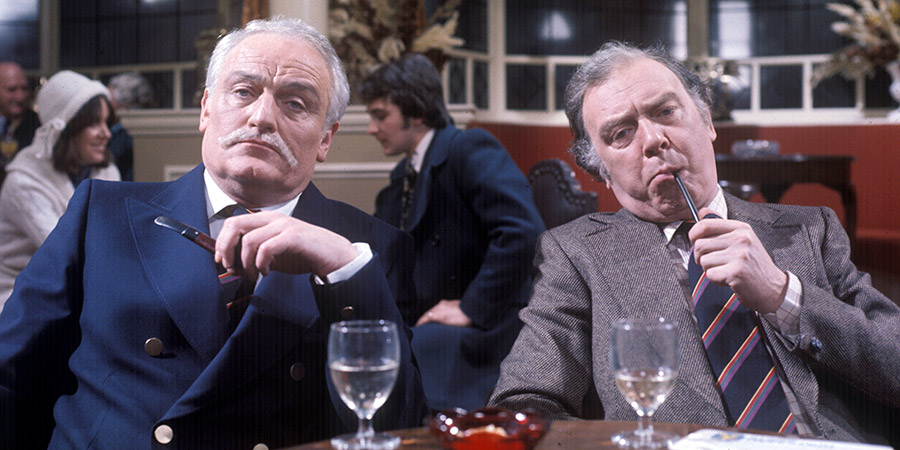Cheers. Image shows from L to R: Charles (Charles Gray), Peter (Freddie Jones). Copyright: Yorkshire Television. Cheers. Image shows from L to R: Charles (Charles Gray), Peter (Freddie Jones). Copyright: Yorkshire Television.