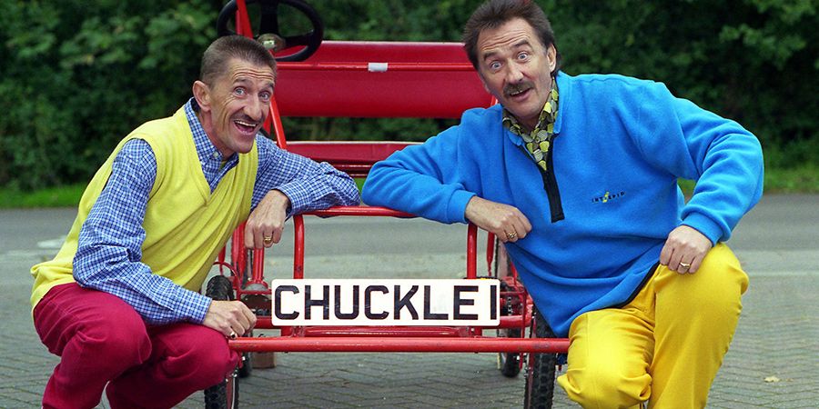 ChuckleVision. Image shows from L to R: Barry Chuckle (Barry Elliott), Paul Chuckle (Paul Elliott). Copyright: BBC. ChuckleVision. Image shows from L to R: Barry Chuckle (Barry Elliott), Paul Chuckle (Paul Elliott). Copyright: BBC.