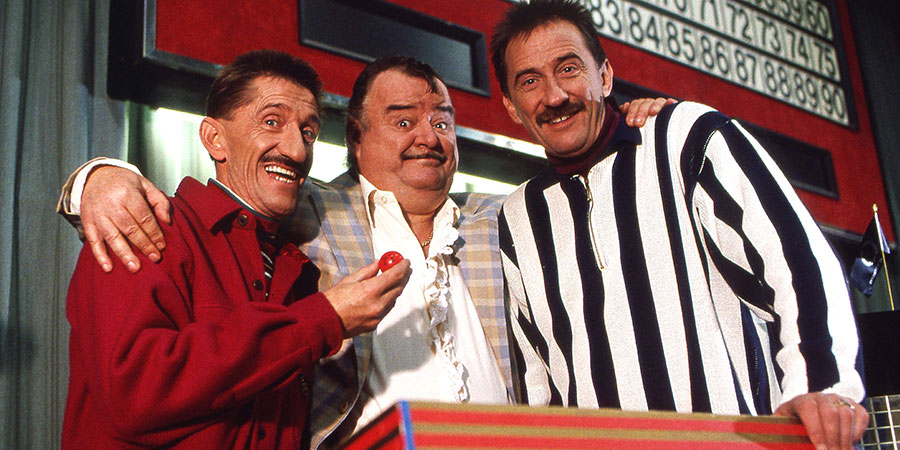 ChuckleVision. Image shows from L to R: Barry Chuckle (Barry Elliott), Perry Champagne (Paul Shane), Paul Chuckle (Paul Elliott). Copyright: BBC. ChuckleVision. Image shows from L to R: Barry Chuckle (Barry Elliott), Perry Champagne (Paul Shane), Paul Chuckle (Paul Elliott). Copyright: BBC.