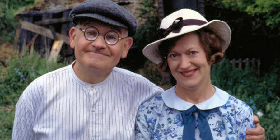 Clarence. Image shows from L to R: Clarence Sale (Ronnie Barker), Jane Travers (Josephine Tewson). Copyright: BBC. Clarence. Image shows from L to R: Clarence Sale (Ronnie Barker), Jane Travers (Josephine Tewson). Copyright: BBC.