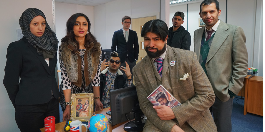 Coconut. Image shows from L to R: Halima Thomas (Harrie Hayes), Camilla Armstrong (Krupa Pattani), Tommy Khan (Peter Singh), James Perry (Ben Ashenden), Ahmed Armstrong (Humza Arshad), Abdul Dulab (Char Avell), Bilal Khan (Muj Shah). Copyright: Big Deal Films. Coconut. Image shows from L to R: Halima Thomas (Harrie Hayes), Camilla Armstrong (Krupa Pattani), Tommy Khan (Peter Singh), James Perry (Ben Ashenden), Ahmed Armstrong (Humza Arshad), Abdul Dulab (Char Avell), Bilal Khan (Muj Shah). Copyright: Big Deal Films.