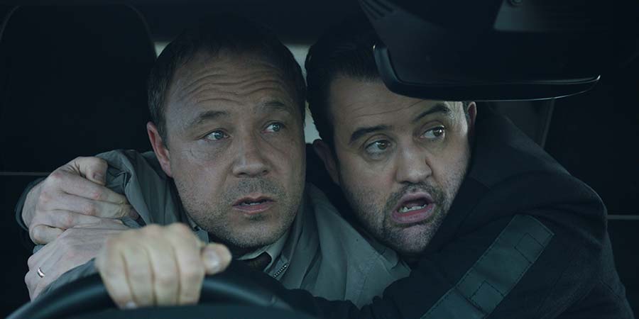 Code 404. Image shows from L to R: DI Roy Carver (Stephen Graham), DI John Major (Daniel Mays). Code 404. Image shows from L to R: DI Roy Carver (Stephen Graham), DI John Major (Daniel Mays).
