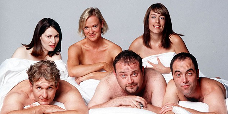 Cold Feet. Image shows from L to R: Rachel Bradley (Helen Baxendale), David Marsden (Robert Bathurst), Karen Marsden (Hermione Norris), Pete Gifford (John Thomson), Jenny Gifford (Fay Ripley), Adam Williams (James Nesbitt). Cold Feet. Image shows from L to R: Rachel Bradley (Helen Baxendale), David Marsden (Robert Bathurst), Karen Marsden (Hermione Norris), Pete Gifford (John Thomson), Jenny Gifford (Fay Ripley), Adam Williams (James Nesbitt).