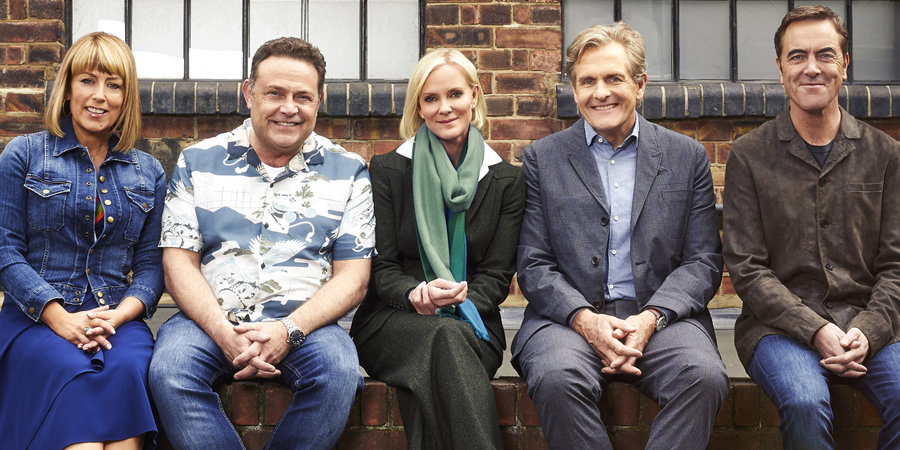 Cold Feet. Image shows from L to R: Jenny Gifford (Fay Ripley), Pete Gifford (John Thomson), Karen Marsden (Hermione Norris), David Marsden (Robert Bathurst), Adam Williams (James Nesbitt). Cold Feet. Image shows from L to R: Jenny Gifford (Fay Ripley), Pete Gifford (John Thomson), Karen Marsden (Hermione Norris), David Marsden (Robert Bathurst), Adam Williams (James Nesbitt).