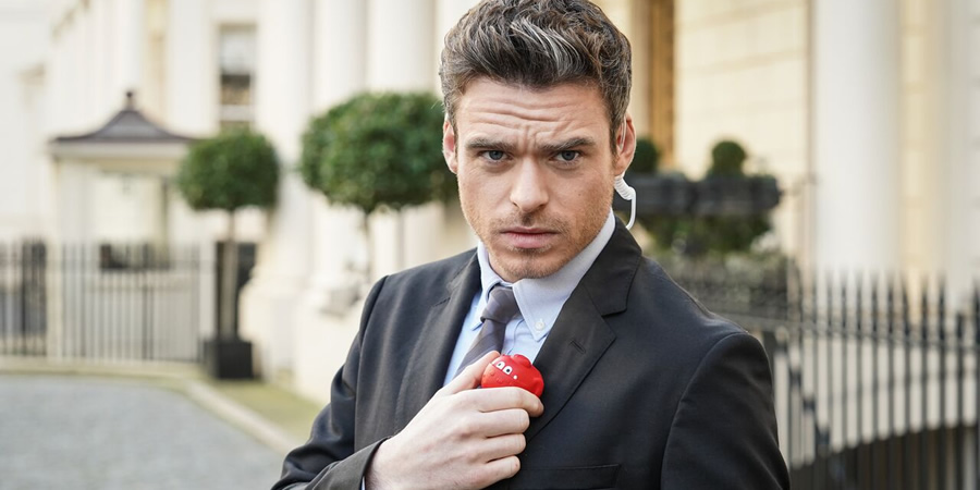 Comic Relief. David Budd (Richard Madden). Copyright: BBC. Comic Relief. David Budd (Richard Madden). Copyright: BBC.