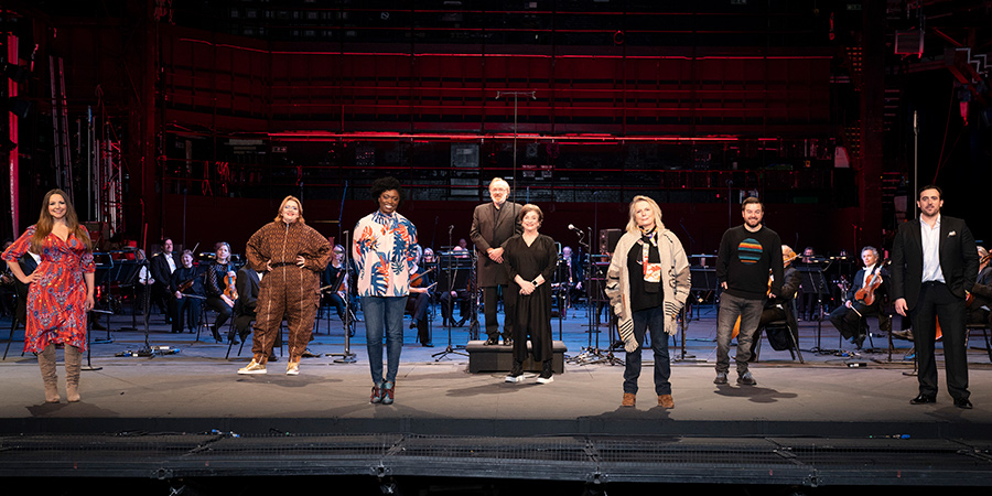 Comic Relief. Image shows from L to R: Charlotte Church, Jayde Adams, Andi Osho, Caroline Quentin, Jennifer Saunders, Alex Brooker, Freddie Di Tommaso. Copyright: BBC. Comic Relief. Image shows from L to R: Charlotte Church, Jayde Adams, Andi Osho, Caroline Quentin, Jennifer Saunders, Alex Brooker, Freddie Di Tommaso. Copyright: BBC.
