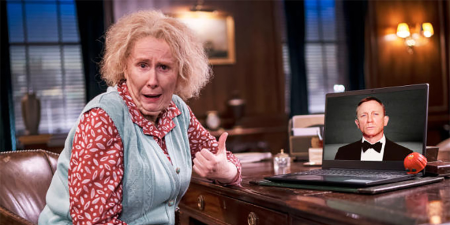 Comic Relief. Image shows from L to R: Nan (Catherine Tate), James Bond (Daniel Craig). Copyright: BBC. Comic Relief. Image shows from L to R: Nan (Catherine Tate), James Bond (Daniel Craig). Copyright: BBC.
