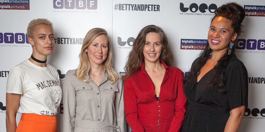 Betty Box and Peter Rogers Comedy Writing Programme winners 2016. Image shows from L to R: Laura Kirwan-Ashman, Sasha Collington, Meryl O'Rourke, Christine Robertson. Betty Box and Peter Rogers Comedy Writing Programme winners 2016. Image shows from L to R: Laura Kirwan-Ashman, Sasha Collington, Meryl O'Rourke, Christine Robertson.