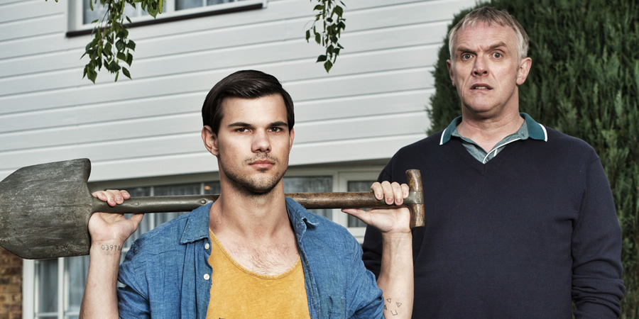 Cuckoo. Image shows from L to R: Dale (Taylor Lautner), Ken (Greg Davies). Copyright: Roughcut Television. Cuckoo. Image shows from L to R: Dale (Taylor Lautner), Ken (Greg Davies). Copyright: Roughcut Television.
