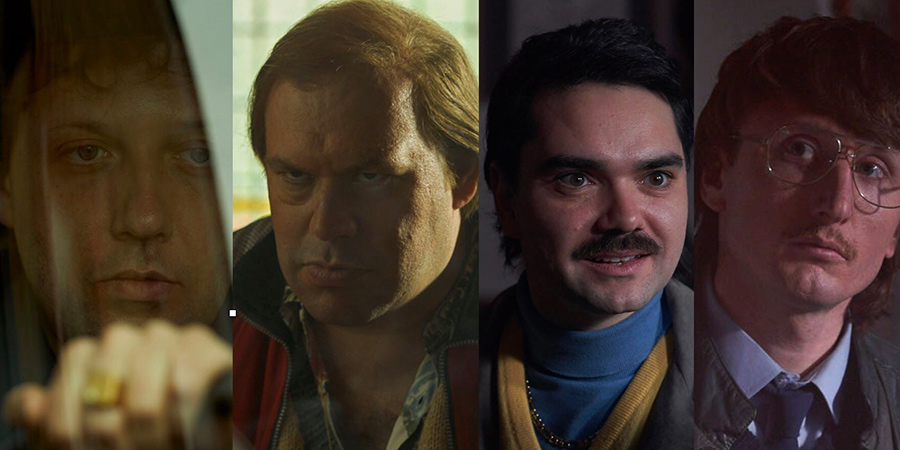 The Curse. Image shows from L to R: Phil 'The Captain' Pocket (Hugo Chegwin), Big Mick Neville (Tom Davis), Albert Fantoni (Allan Mustafa), Sidney Wilson (Steve Stamp). Copyright: Shiny Button Productions. The Curse. Image shows from L to R: Phil 'The Captain' Pocket (Hugo Chegwin), Big Mick Neville (Tom Davis), Albert Fantoni (Allan Mustafa), Sidney Wilson (Steve Stamp). Copyright: Shiny Button Productions.
