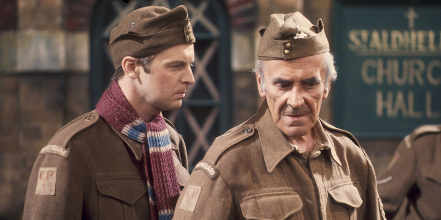 Dad's Army. Image shows from L to R: Private Pike (Ian Lavender), Sergeant Wilson (John Le Mesurier). Copyright: BBC. Dad's Army. Image shows from L to R: Private Pike (Ian Lavender), Sergeant Wilson (John Le Mesurier). Copyright: BBC.