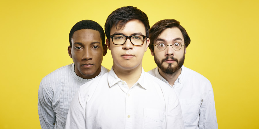 Daphne. Image shows from L to R: Jason Forbes, George Fouracres, Phil Wang. Copyright: Sun Lee. Daphne. Image shows from L to R: Jason Forbes, George Fouracres, Phil Wang. Copyright: Sun Lee.