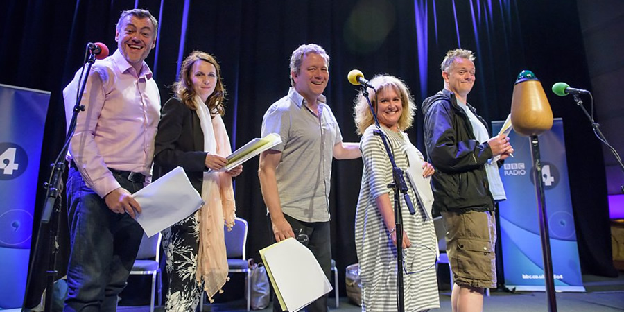 Dead Ringers. Image shows from L to R: Lewis Macleod, Debra Stephenson, Jon Culshaw, Jan Ravens, Duncan Wisbey. Copyright: BBC. Dead Ringers. Image shows from L to R: Lewis Macleod, Debra Stephenson, Jon Culshaw, Jan Ravens, Duncan Wisbey. Copyright: BBC.