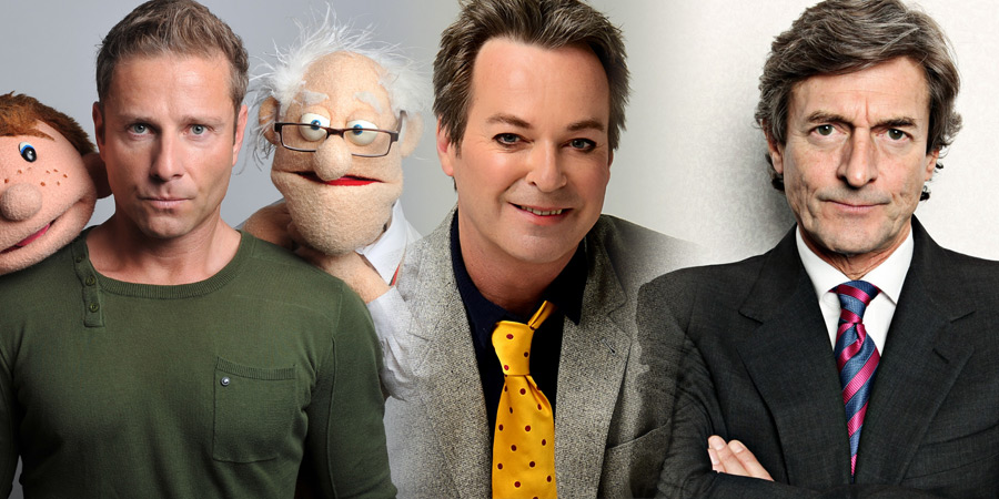 Paul Zerdin, Julian Clary and Nigel Havers. Image shows from L to R: Paul Zerdin, Julian Clary, Nigel Havers. Paul Zerdin, Julian Clary and Nigel Havers. Image shows from L to R: Paul Zerdin, Julian Clary, Nigel Havers.