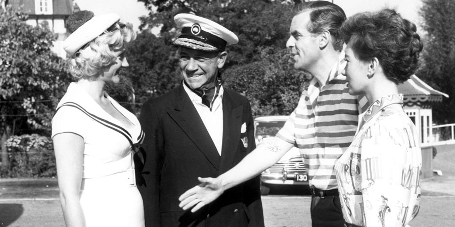 Double Bunk. Image shows from L to R: Sandra March (Liz Fraser), Sid Randall (Sid James), Jack Goddard (Ian Carmichael), Peggy (Janette Scott). Double Bunk. Image shows from L to R: Sandra March (Liz Fraser), Sid Randall (Sid James), Jack Goddard (Ian Carmichael), Peggy (Janette Scott).
