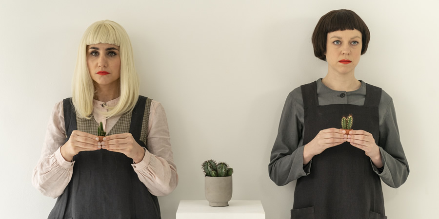 Ellie & Natasia. Image shows from L to R: Natasia Demetriou, Ellie White. Copyright: CPL Productions. Ellie & Natasia. Image shows from L to R: Natasia Demetriou, Ellie White. Copyright: CPL Productions.