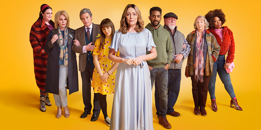 Finding Alice. Image shows from L to R: Nicola (Sharon Rooney), Sarah (Joanna Lumley), Roger (Nigel Havers), Charlotte (Isabella Pappas), Alice (Keeley Hawes), Nathan (Rhashan Stone), Gerry (Kenneth Cranham), Minnie (Gemma Jones), Yasmina (Dominique Moore). Finding Alice. Image shows from L to R: Nicola (Sharon Rooney), Sarah (Joanna Lumley), Roger (Nigel Havers), Charlotte (Isabella Pappas), Alice (Keeley Hawes), Nathan (Rhashan Stone), Gerry (Kenneth Cranham), Minnie (Gemma Jones), Yasmina (Dominique Moore).