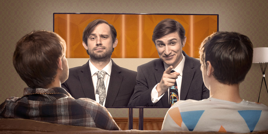 Flat TV. Image shows from L to R: Naz (Naz Osmanoglu), Tom (Tom Rosenthal). Copyright: BBC. Flat TV. Image shows from L to R: Naz (Naz Osmanoglu), Tom (Tom Rosenthal). Copyright: BBC.