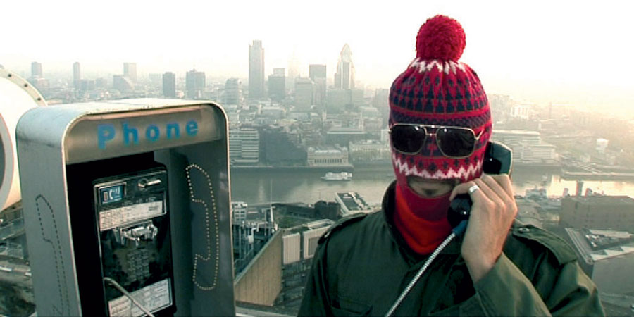 Fonejacker. The Fonejacker (Kayvan Novak). Copyright: Hat Trick Productions. Fonejacker. The Fonejacker (Kayvan Novak). Copyright: Hat Trick Productions.