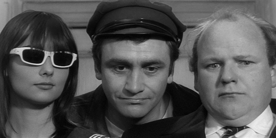 French Dressing. Image shows from L to R: Judy (Alita Naughton), James 'Jim' Stephens (James Booth), Henry Ligget (Roy Kinnear). Copyright: Associated British Picture Corporation / Studio Canal. French Dressing. Image shows from L to R: Judy (Alita Naughton), James 'Jim' Stephens (James Booth), Henry Ligget (Roy Kinnear). Copyright: Associated British Picture Corporation / Studio Canal.