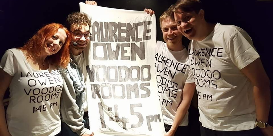 Image shows from L to R: Unknown, Laurence Owen, Angus Dunican, Rob Sedgebeer. Image shows from L to R: Unknown, Laurence Owen, Angus Dunican, Rob Sedgebeer.