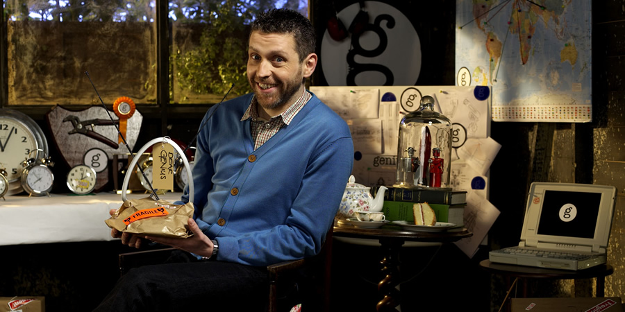 Genius With Dave Gorman. Dave Gorman. Copyright: BBC. Genius With Dave Gorman. Dave Gorman. Copyright: BBC.