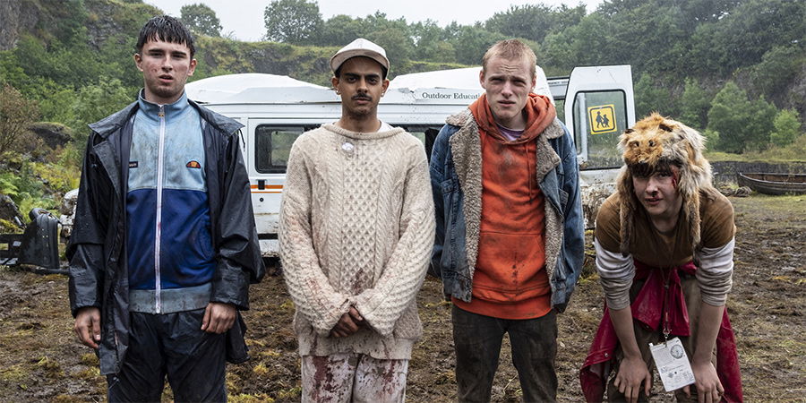 Get Duked!. Image shows from L to R: Dean (Rian Gordon), DJ Beatroot (Viraj Juneja), Duncan (Lewis Gribben), Ian (Samuel Bottomley). Get Duked!. Image shows from L to R: Dean (Rian Gordon), DJ Beatroot (Viraj Juneja), Duncan (Lewis Gribben), Ian (Samuel Bottomley).