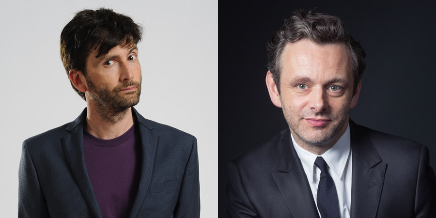 Credit: Guardian/unknown.. Image shows from L to R: Michael Sheen, David Tennant. Credit: Guardian/unknown.. Image shows from L to R: Michael Sheen, David Tennant.