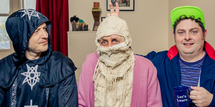 The Grandmummy Returns. Image shows from L to R: Paul (Michael Liebmann), Unknown, Nan (Roma Tomelty). The Grandmummy Returns. Image shows from L to R: Paul (Michael Liebmann), Unknown, Nan (Roma Tomelty).