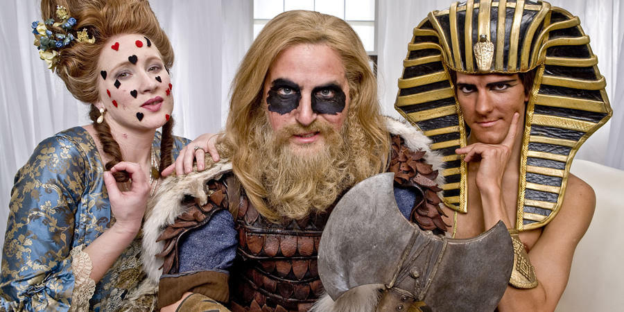 Horrible Histories. Image shows from L to R: Martha Howe-Douglas, Ben Willbond, Mathew Baynton. Horrible Histories. Image shows from L to R: Martha Howe-Douglas, Ben Willbond, Mathew Baynton.