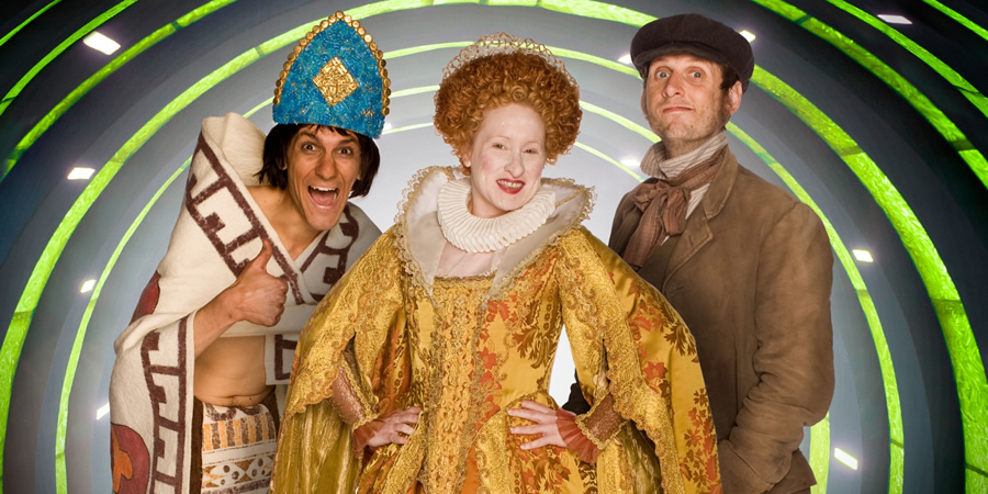 Horrible Histories. Image shows from L to R: Mathew Baynton, Martha Howe-Douglas, Laurence Rickard. Horrible Histories. Image shows from L to R: Mathew Baynton, Martha Howe-Douglas, Laurence Rickard.