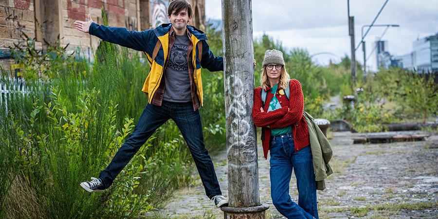 How We Forgot To Save The Planet. Image shows from L to R: Kieran Hodgson, Morgana Robinson. Copyright: BBC Studios. How We Forgot To Save The Planet. Image shows from L to R: Kieran Hodgson, Morgana Robinson. Copyright: BBC Studios.