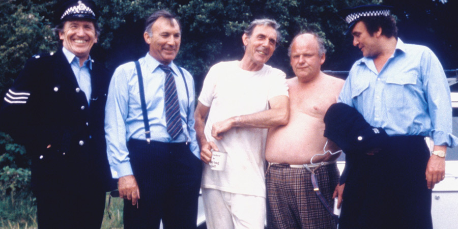 Photograph courtesy of Revelation Films. Image shows from L to R: Knocker Pike (George Sewell), Govnor (Lee Montague), Mr Pangbourne (Eric Sykes), Fishfingers Murdoch (Roy Kinnear), Boozy Barker (Tony Selby). Copyright: Thames Television. Photograph courtesy of Revelation Films. Image shows from L to R: Knocker Pike (George Sewell), Govnor (Lee Montague), Mr Pangbourne (Eric Sykes), Fishfingers Murdoch (Roy Kinnear), Boozy Barker (Tony Selby). Copyright: Thames Television.