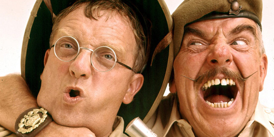 It Ain't Half Hot Mum. Image shows from L to R: Gunner 'Lofty' Sugden (Don Estelle), BSM 'Shut Up' Williams (Windsor Davies). Copyright: BBC. It Ain't Half Hot Mum. Image shows from L to R: Gunner 'Lofty' Sugden (Don Estelle), BSM 'Shut Up' Williams (Windsor Davies). Copyright: BBC.