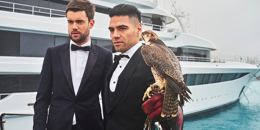 Jack Whitehall: Training Days. Image shows from L to R: Jack Whitehall, Radamel Falcao. Copyright: Fulwell 73 Productions. Jack Whitehall: Training Days. Image shows from L to R: Jack Whitehall, Radamel Falcao. Copyright: Fulwell 73 Productions.