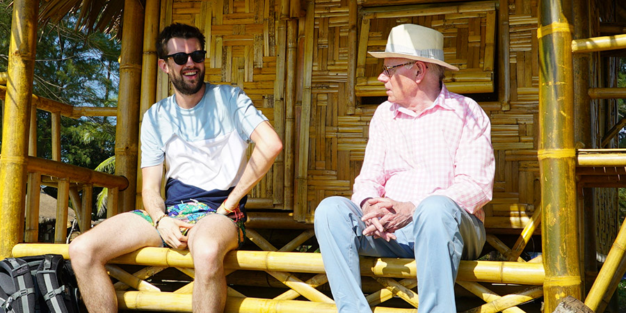 Jack Whitehall: Travels With My Father. Image shows from L to R: Jack Whitehall, Michael Whitehall. Copyright: Netflix. Jack Whitehall: Travels With My Father. Image shows from L to R: Jack Whitehall, Michael Whitehall. Copyright: Netflix.