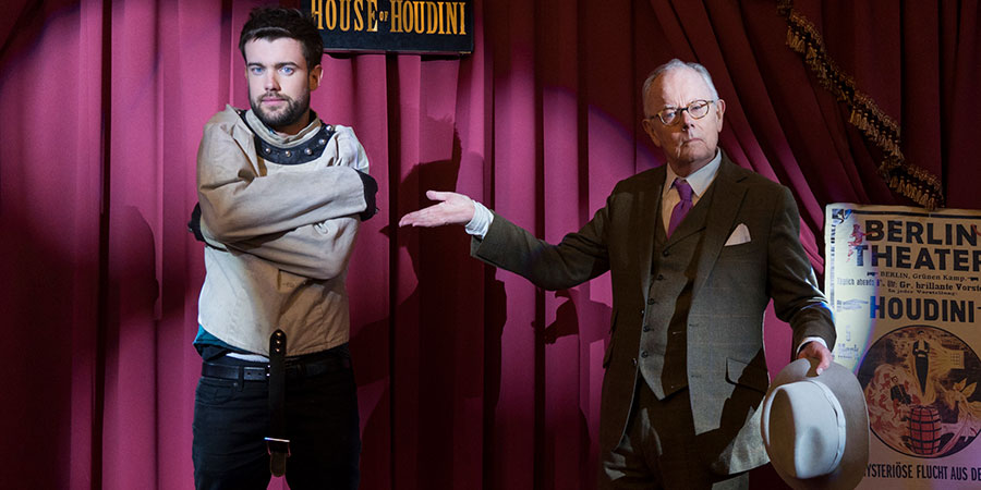 Jack Whitehall: Travels With My Father. Image shows from L to R: Jack Whitehall, Michael Whitehall. Copyright: Cave Bear Productions. Jack Whitehall: Travels With My Father. Image shows from L to R: Jack Whitehall, Michael Whitehall. Copyright: Cave Bear Productions.
