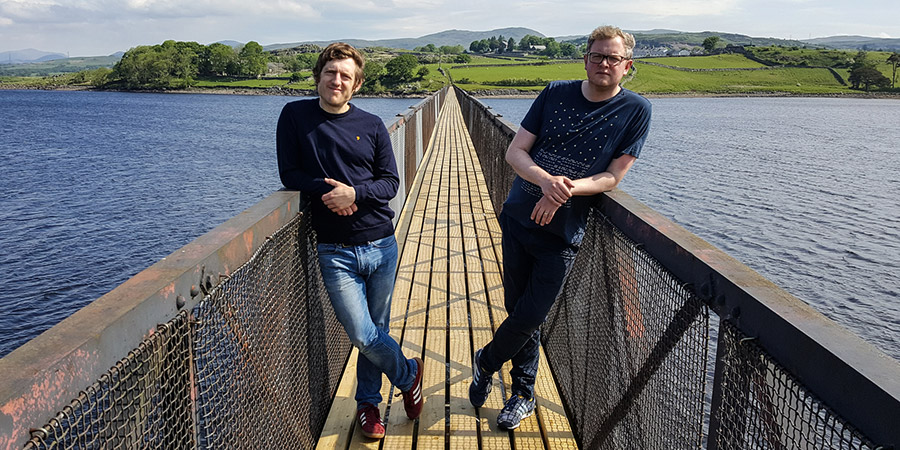 James And Jupp. Image shows from L to R: Elis James, Miles Jupp. Copyright: Small and Clever. James And Jupp. Image shows from L to R: Elis James, Miles Jupp. Copyright: Small and Clever.