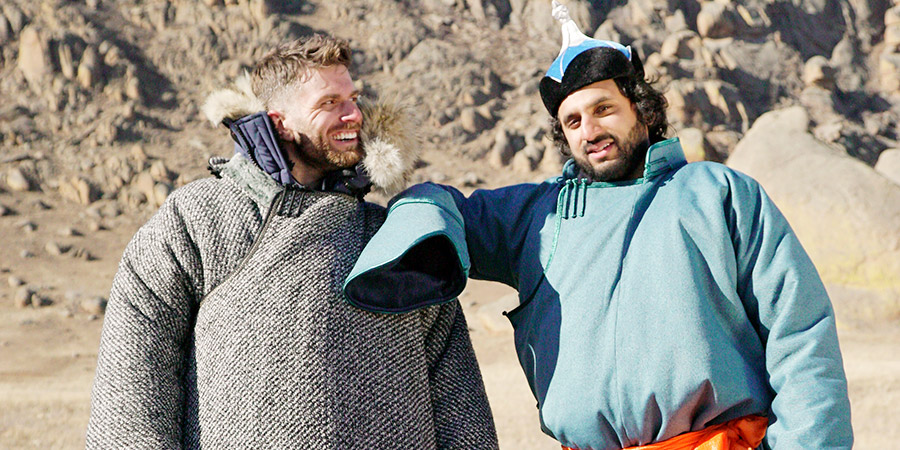 Joel & Nish Vs The World. Image shows from L to R: Joel Dommett, Nish Kumar. Copyright: Rumpus Media. Joel & Nish Vs The World. Image shows from L to R: Joel Dommett, Nish Kumar. Copyright: Rumpus Media.