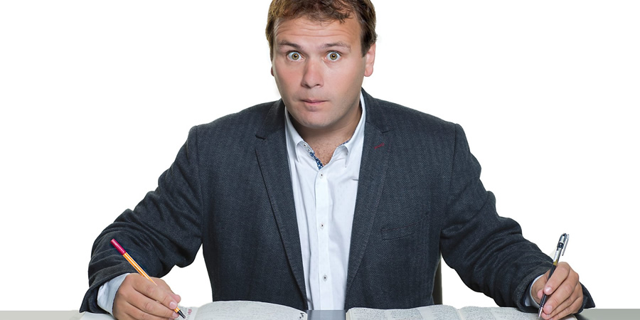 John Finnemore's Double Acts. John Finnemore. Copyright: Pozzitive Productions. John Finnemore's Double Acts. John Finnemore. Copyright: Pozzitive Productions.