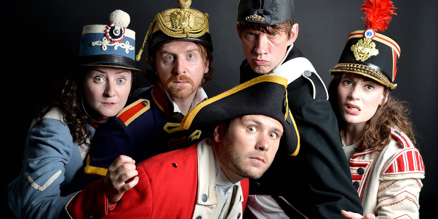 John Finnemore's Souvenir Programme. Image shows from L to R: Carrie Quinlan, Simon Kane, John Finnemore, Lawry Lewin, Margaret Cabourn-Smith. Copyright: BBC. John Finnemore's Souvenir Programme. Image shows from L to R: Carrie Quinlan, Simon Kane, John Finnemore, Lawry Lewin, Margaret Cabourn-Smith. Copyright: BBC.