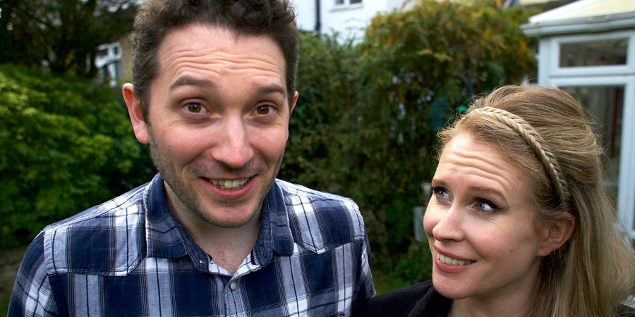 Jon Richardson: How To Survive The End Of The World. Image shows from L to R: Jon Richardson, Lucy Beaumont. Jon Richardson: How To Survive The End Of The World. Image shows from L to R: Jon Richardson, Lucy Beaumont.