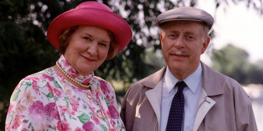 Keeping Up Appearances. Image shows from L to R: Hyacinth Bucket (Patricia Routledge), Richard Bucket (Clive Swift). Copyright: BBC. Keeping Up Appearances. Image shows from L to R: Hyacinth Bucket (Patricia Routledge), Richard Bucket (Clive Swift). Copyright: BBC.