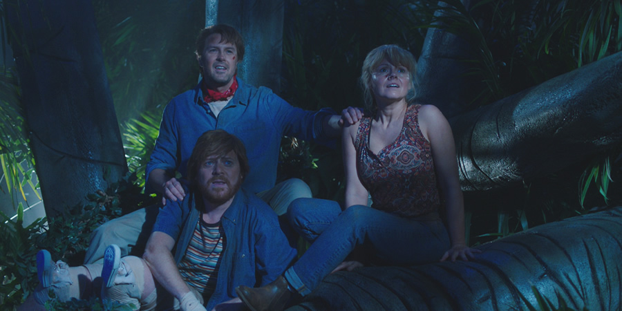 The Keith & Paddy Picture Show. Image shows from L to R: Grant (Paddy McGuinness), Tim (Leigh Francis), Lex (Sian Gibson). Copyright: Talkback. The Keith & Paddy Picture Show. Image shows from L to R: Grant (Paddy McGuinness), Tim (Leigh Francis), Lex (Sian Gibson). Copyright: Talkback.