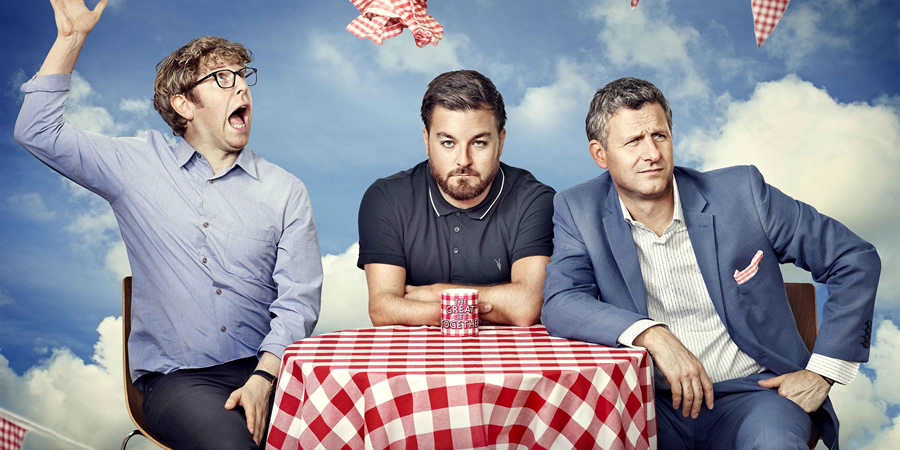 The Last Leg. Image shows from L to R: Josh Widdicombe, Alex Brooker, Adam Hills. Copyright: Open Mike Productions. The Last Leg. Image shows from L to R: Josh Widdicombe, Alex Brooker, Adam Hills. Copyright: Open Mike Productions.