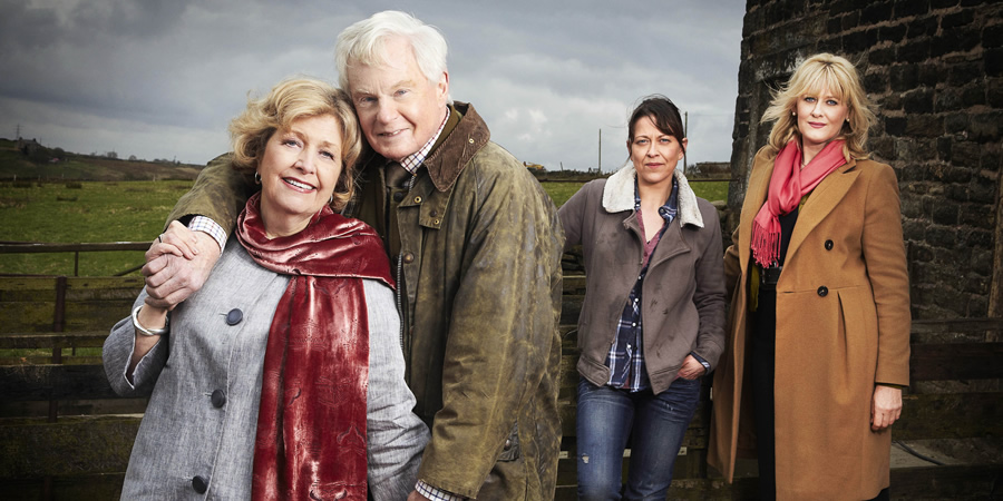 Last Tango In Halifax. Image shows from L to R: Celia (Anne Reid), Alan (Derek Jacobi), Gillian (Nicola Walker), Caroline (Sarah Lancashire). Copyright: Red Production Company. Last Tango In Halifax. Image shows from L to R: Celia (Anne Reid), Alan (Derek Jacobi), Gillian (Nicola Walker), Caroline (Sarah Lancashire). Copyright: Red Production Company.