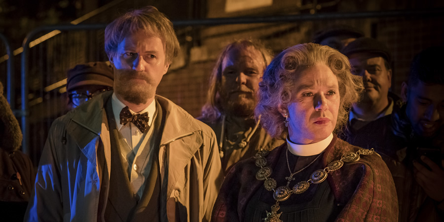 The League Of Gentlemen. Image shows from L to R: Murray (Mark Gatiss), Bernice Woodall (Reece Shearsmith). Copyright: BBC. The League Of Gentlemen. Image shows from L to R: Murray (Mark Gatiss), Bernice Woodall (Reece Shearsmith). Copyright: BBC.