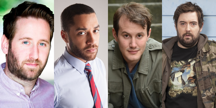 Image shows from L to R: Jim Howick, Samuel Anderson, Jonny Sweet, Nick Helm. Image shows from L to R: Jim Howick, Samuel Anderson, Jonny Sweet, Nick Helm.