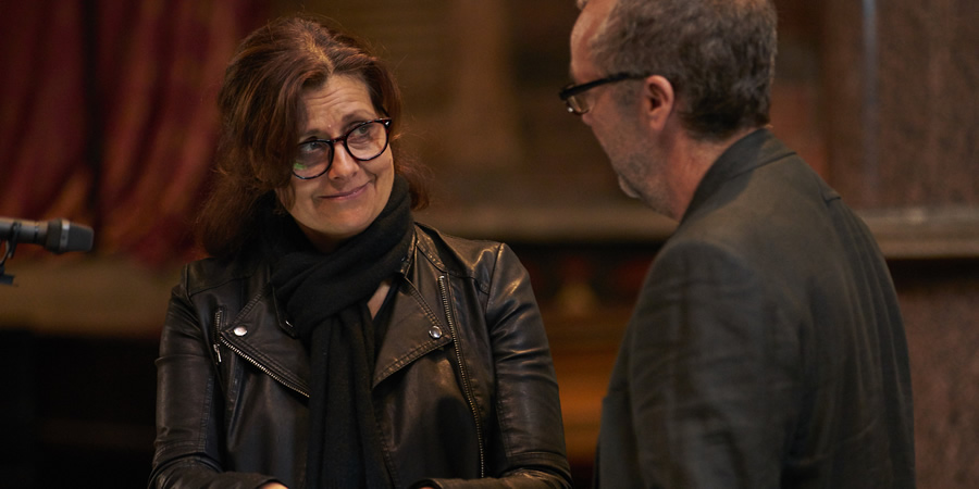 Love In Recovery. Image shows from L to R: Fiona (Rebecca Front), Simon (John Hannah). Love In Recovery. Image shows from L to R: Fiona (Rebecca Front), Simon (John Hannah).