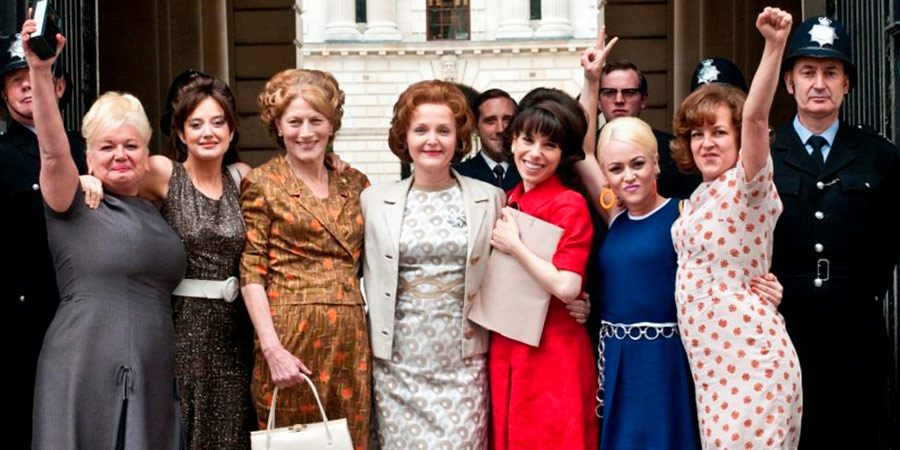 Made In Dagenham. Image shows from L to R: Sally Hawkins, Andrea Riseborough, Jaime Winstone, Geraldine James, Miranda Richardson. Copyright: Number 9 Films. Made In Dagenham. Image shows from L to R: Sally Hawkins, Andrea Riseborough, Jaime Winstone, Geraldine James, Miranda Richardson. Copyright: Number 9 Films.